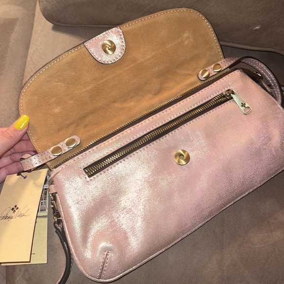 Patricia Nash NWT Metallic pink adjustable crossbody purse. - Picture 5 of 12